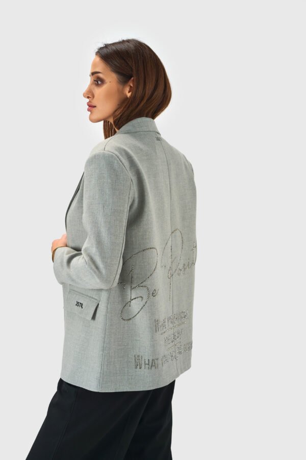 TWILL BLAZER JSTR S KAMENČKI IN LOGOTIPOM
