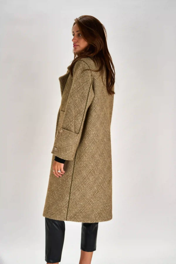 ELEGANTNI PLAŠČ IZ MEHKE TWEED TKANINE - slika 6